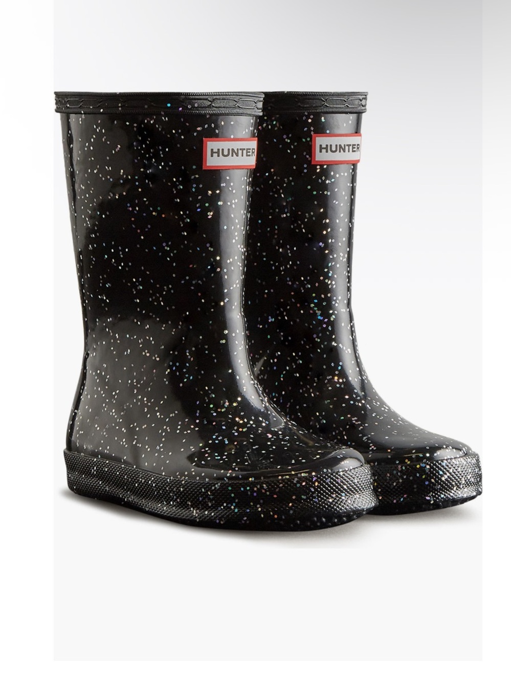 Hunter Black Glitter Classic Rain Boots - Little Kids/Toddler Size 5/6